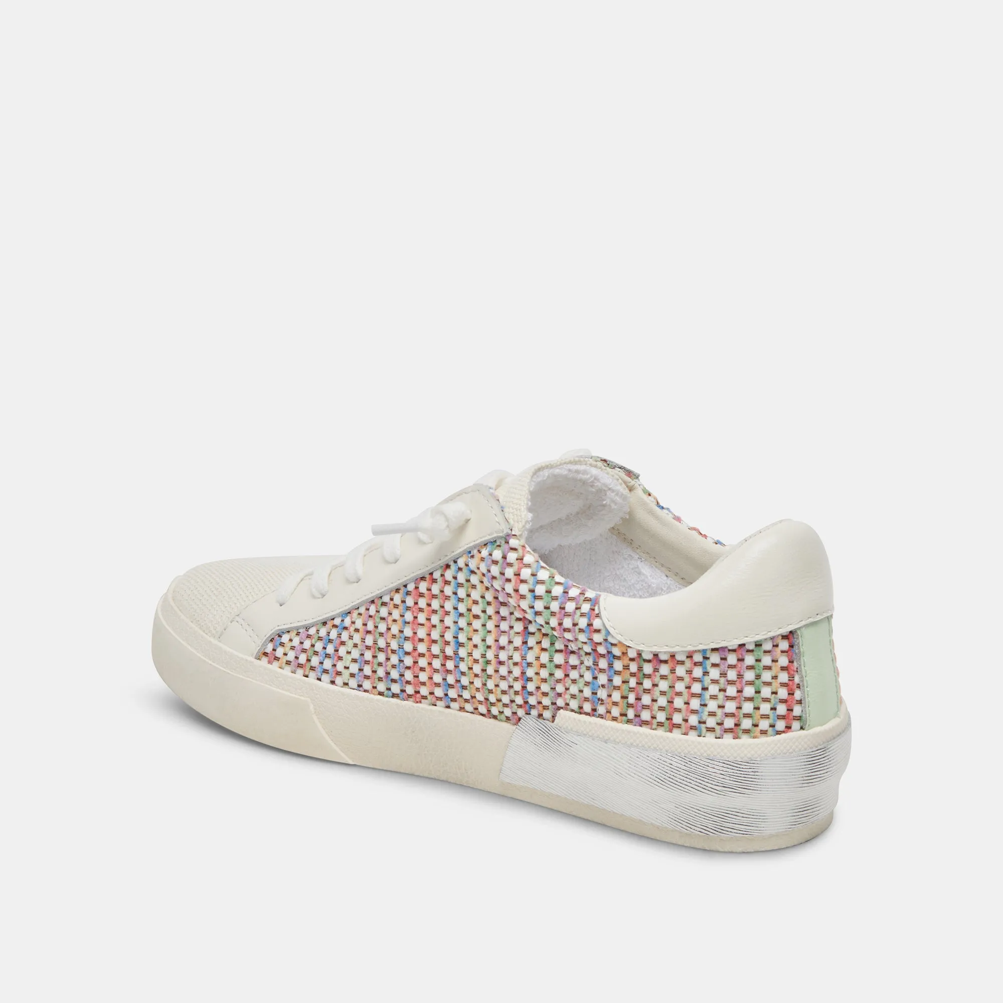ZINA PRIDE SNEAKERS WEIß MULTI RAFFIA