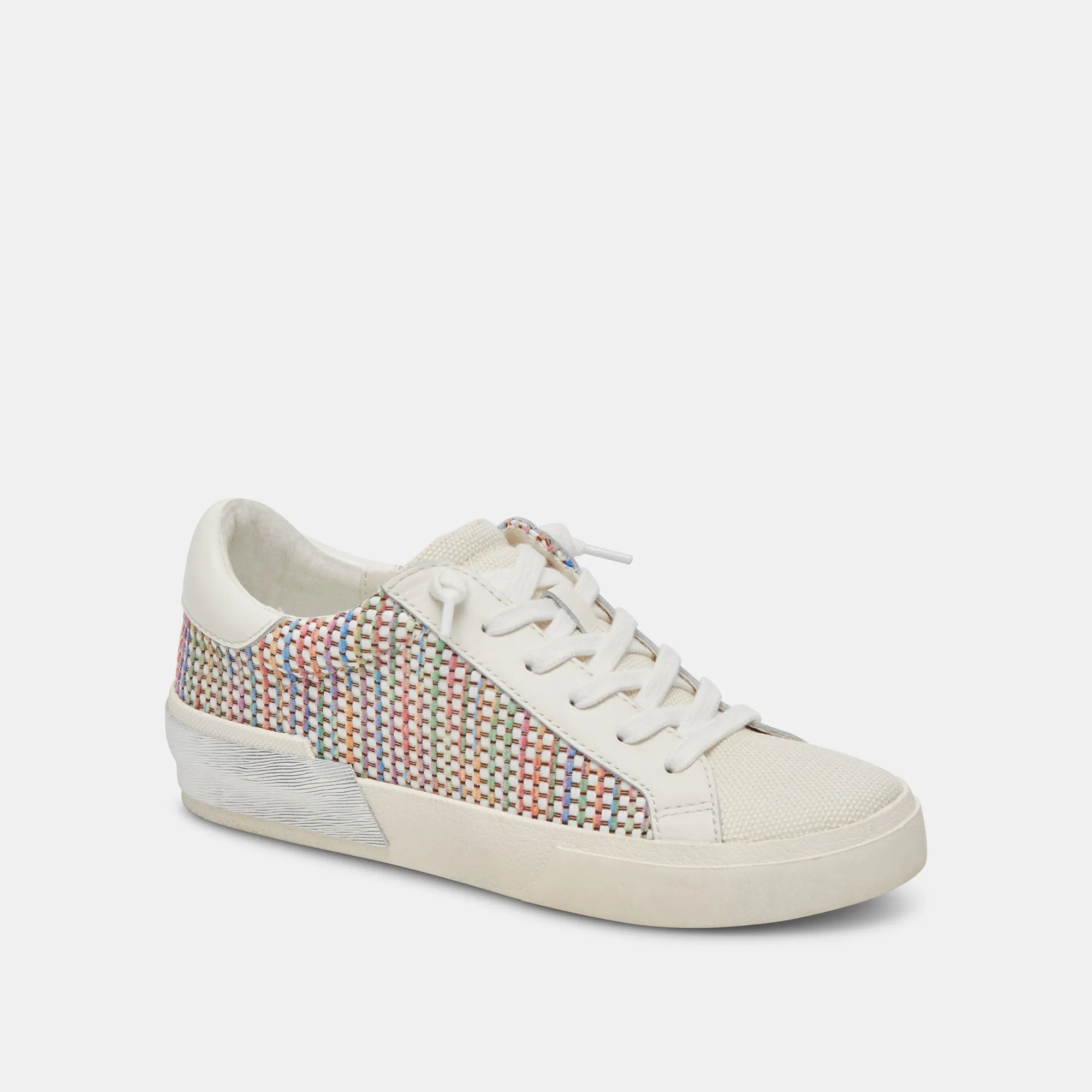 ZINA PRIDE SNEAKERS WEIß MULTI RAFFIA