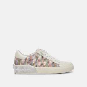 ZINA PRIDE SNEAKERS WEIß MULTI RAFFIA