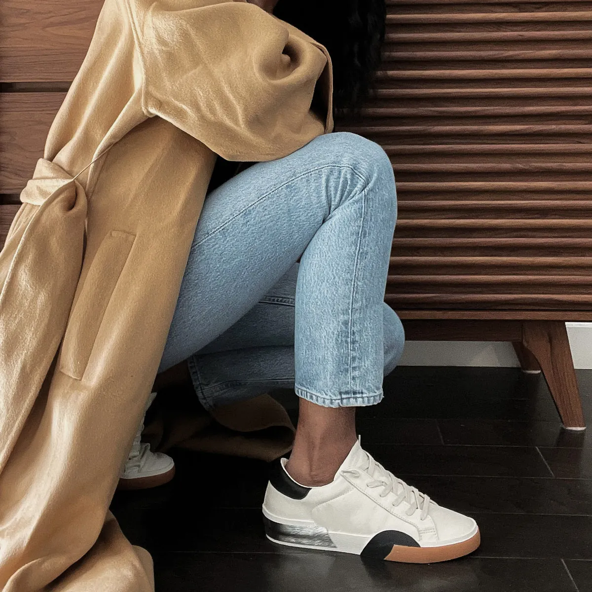 ZINA WEITE SNEAKER WEIß SCHWARZ LEDER