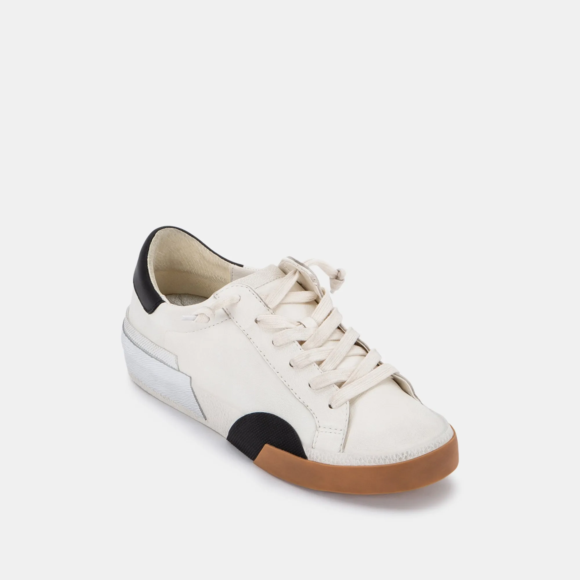 ZINA WEITE SNEAKER WEIß SCHWARZ LEDER